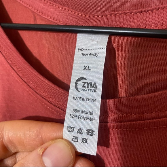 Zyia Active Womens Sz XL Sleeveless Shift Dress Burnt Red Jersey Knit - Picture 4 of 6